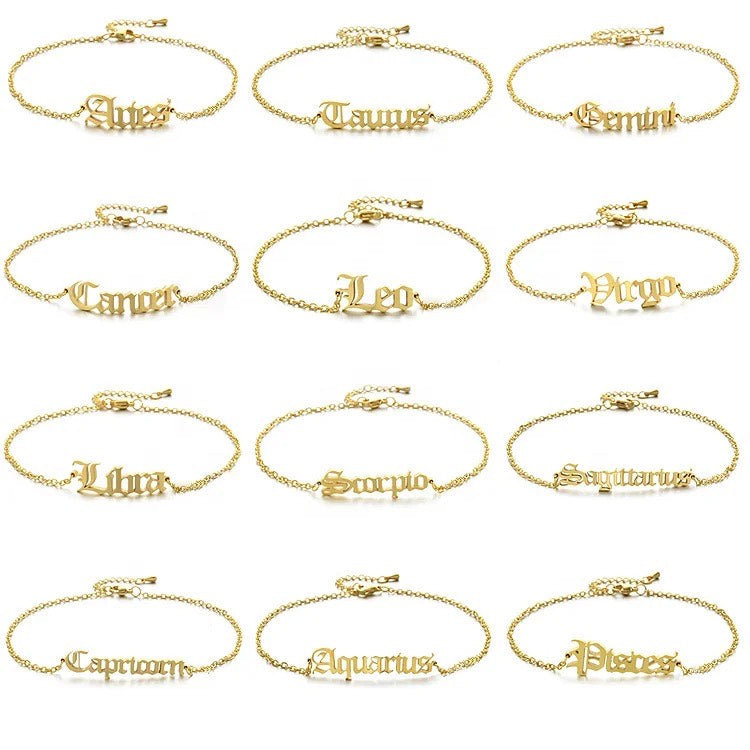 Customizable Zodiac Anklet